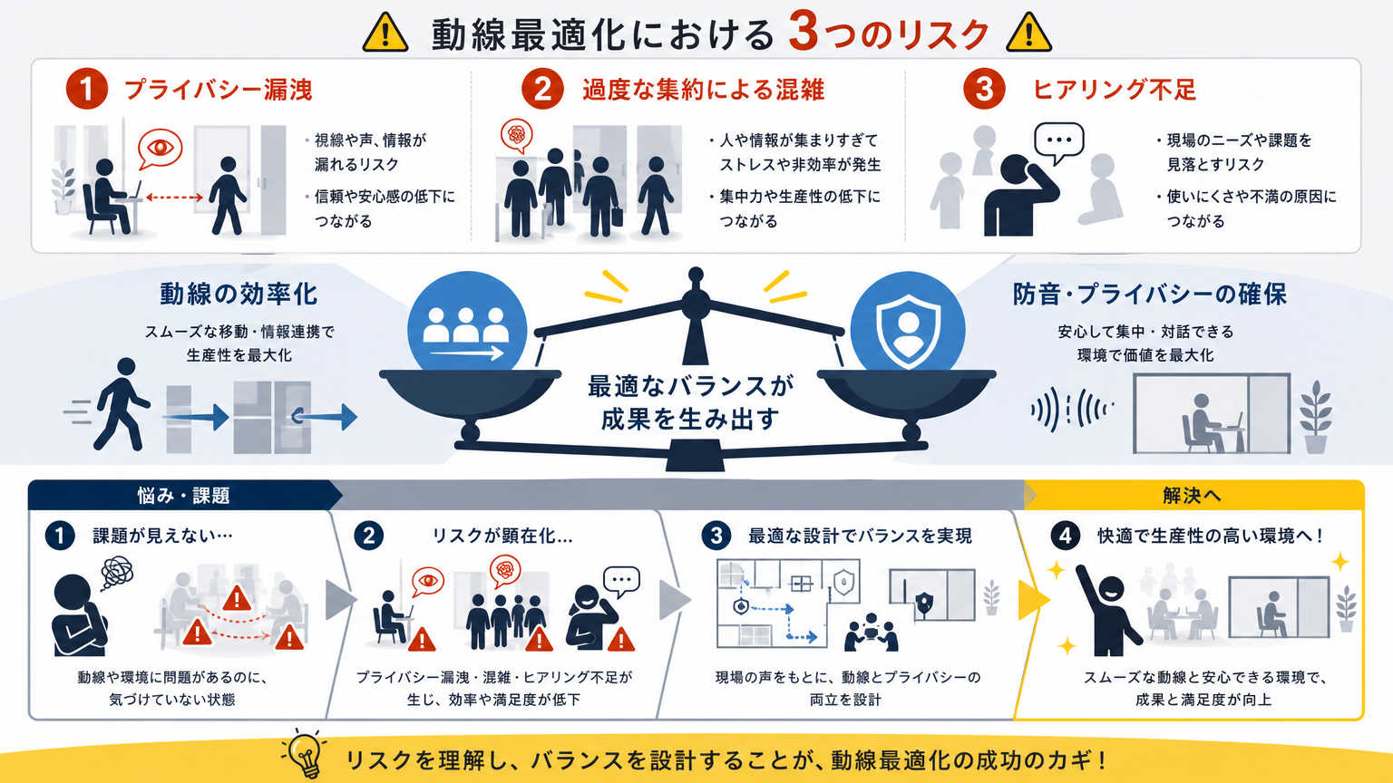 作業動線最適化における注意点